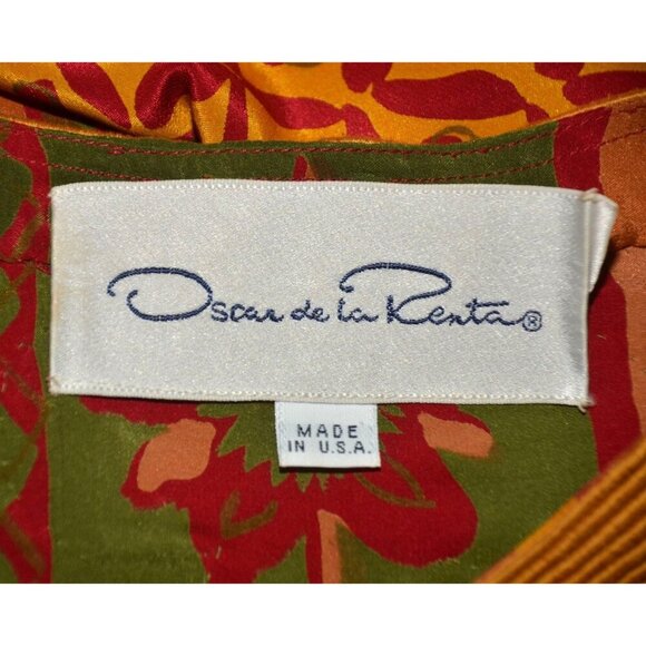 RARE Designer Oscar de la Renta 80's 2 PC Ensemble Silk Pants & Duster Size 10 - Picture 13 of 16